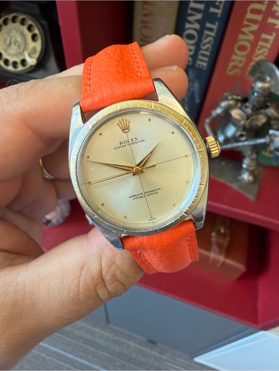 Rolex Other - ✅ RARE Rolex with "Zephyr" dial, gold bezel/crown! Classy, Unique, & Elegant!✨👌